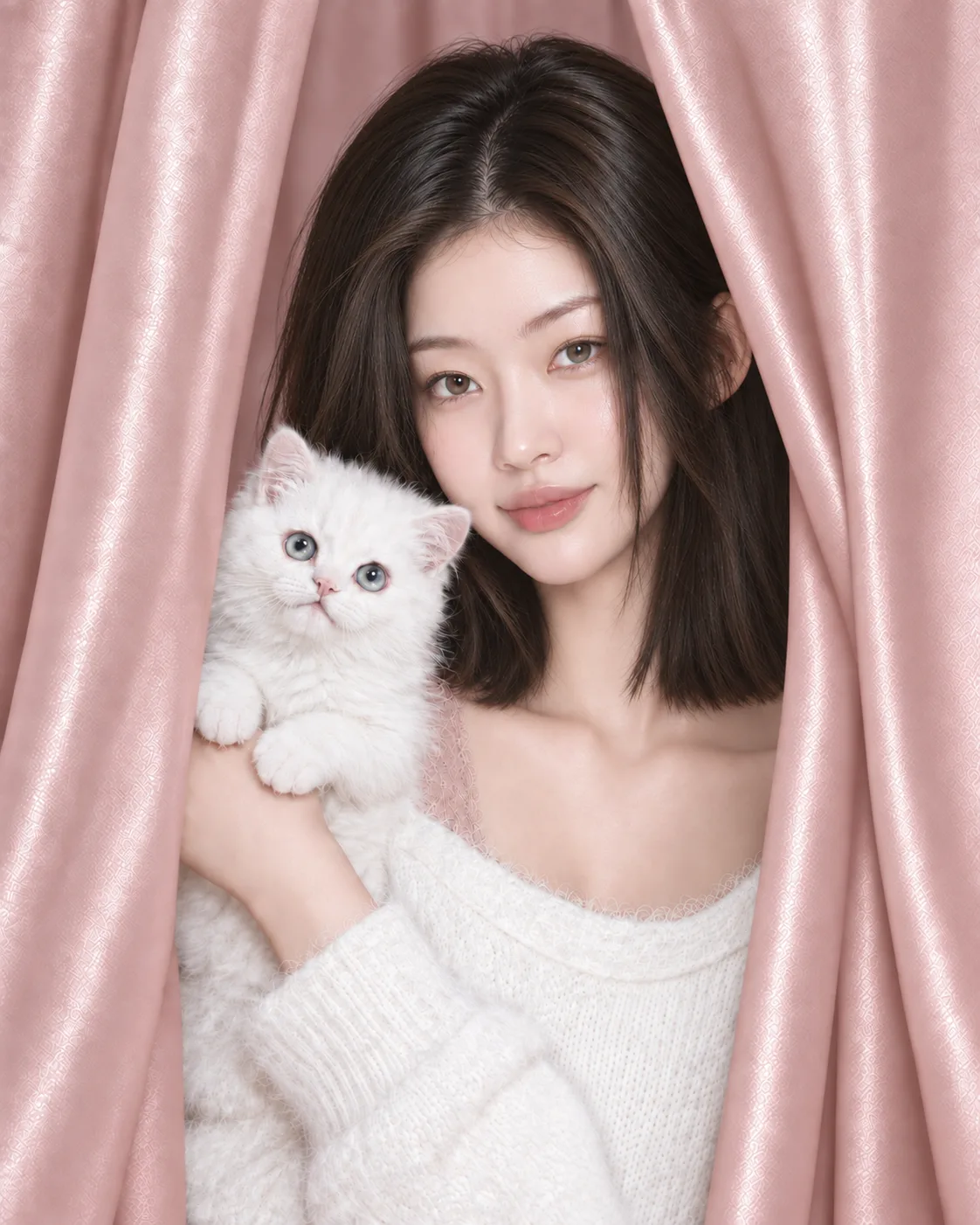 커튼을 잡은 손을 지우고 같은 커튼 주름으로 채운 수정 후 대표 컷